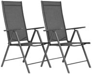 MultiGarden WR1652 Set of folding garden chairs, steel, 7 positions, 2 pcs, grey - Garden Armchair