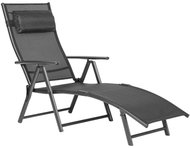 MultiGarden ZRL020 Aluminium recliner, adjustable backrest, steel frame, grey - Garden Lounger
