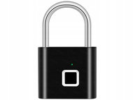 Verk 11534 Electronic padlock with fingerprint, USB, black - Padlock