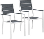 MultiGarden YC-051KD Sada zahradních židlí HDPE/ocel, 2 ks, šedobílé - Garden Chair
