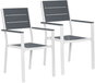 Garden Chair MultiGarden YC-051KD Set of garden chairs HDPE/steel, 2 pcs, grey and white - Zahradní židle