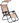 ZRL009-R Garden recliner with canopy, beige
