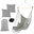 27387 Brazilian hanging rocking chair with cushions 220 × 100 cm, grey