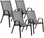 MultiGarden SC-092KD Zahradní židle stohovatelné 4 ks, šedé - Garden Chair