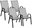 SC-092KD-4 Garden chairs stackable 4 pcs, light grey