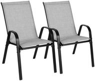 MultiGarden SC-092KD Zahradní židle stohovatelné 2 ks, světle šedé - Garden Chair