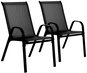 Garden Chair MultiGarden SC-092KD Garden chairs stackable 2 pcs, black - Zahradní židle