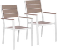 MultiGarden YC-051KD Sada zahradních židlí, ocel, HDPE, 2 ks, béžové - Garden Chair