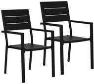 MultiGarden YC-051KD Sada zahradních židlí, ocel, HDPE, 2 ks, černé - Garden Chair