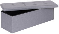 ModernHome TH-PO-6-4 Upholstered stool with storage 111 × 38 cm, light grey - Ottoman