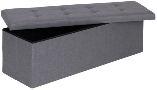 ModernHome TH-PO-7-4 Stool with storage 111 × 38 cm, light grey - Ottoman - Main image