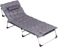 MultiGarden GMFC-20180 Zahradní skládací lehátko, s matrací a polštářem, šedé - Garden Lounger
