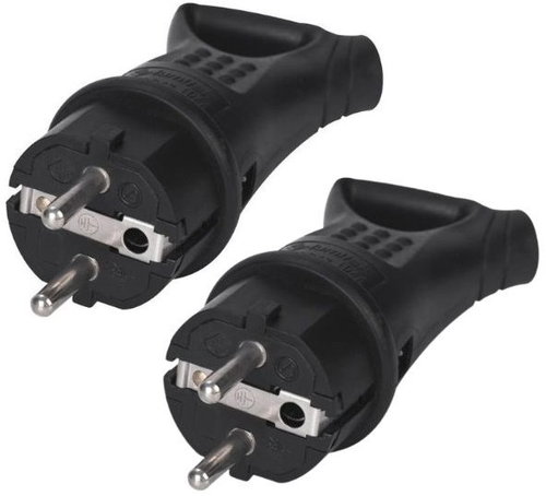 Garsaco 2× Separate Unischuko plug IP44 also for outdoor use, with ear, GSC - Plug - Main image