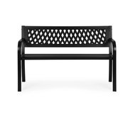 MultiGarden WYI-XG201 Zahradní lavice s prolamovaným opěradlem 120 × 50 cm, černá - Garden Bench