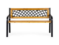 MultiGarden WYI-XG2090 Dřevěná zahradní lavice s prolamovaným opěradlem 118 × 52 cm - Garden Bench
