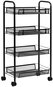 Cart ModernHome KJZT090 Mobile metal shelf, 4 baskets with wheels, black - Vozík