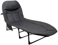 Trizand 25380 Zahradní skládací lehátko s matrací, šedé - Garden Lounger