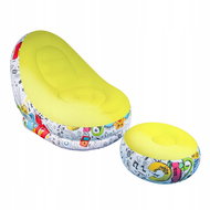 Verk 27533 Nafukovací relaxační křeslo s podnožkou, žluté - Inflatable Chair