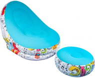 Verk 27533 Nafukovací relaxační křeslo s podnožkou, modré - Inflatable Chair