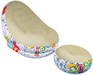 Verk 27533 Nafukovací relaxační křeslo s podnožkou, hnědé - Inflatable Chair