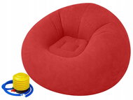 Verk 27535 Nafukovací relaxační sametové křeslo, červené - Inflatable Chair
