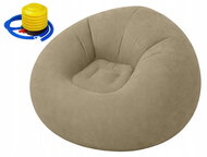 Verk 27535 Nafukovací relaxační sametové křeslo, hnědé - Inflatable Chair