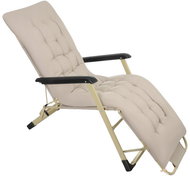 Trizand 27553 Skládací zahradní lehátko s polstrem 177 × 60 × 30 cm, béžové - Garden Lounger