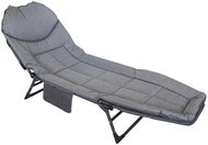 Luaro KX3144 Zahradní skládací lehátko s matrací, šedé - Garden Lounger