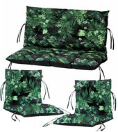 Blomster Polstry na zahradní nábytek, 3 ks, zelené listy - Cushion