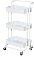 Verk 27490 Třípatrový úložný vozík na kolečkách 88 × 41,5 × 37 cm, bílý - Cart
