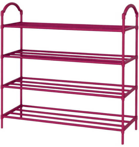 Verk 27542 Shoe rack with 4 shelves 72 × 63 × 24 cm, pink - Shoe Rack - Main image