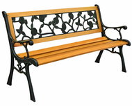 LEAN 26567 Zahradní lavice s opěradlem 125 × 53 × 73 cm - Zahradní lavice