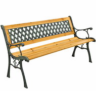 LEAN 26568 Zahradní lavice s opěradlem 125 × 53 × 73 cm - Zahradní lavice