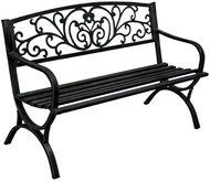 LEAN 29321 Kovová zahradní lavice 127 × 60 × 85 cm, černá - Garden Bench