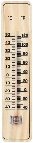 DOCHTMANN Wall thermometer universal wooden - Outdoor Thermometer - Main image