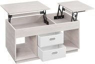 Vasagle Konferenční stolek Uma s výsuvnou deskou 100 cm béžový - Coffee Table