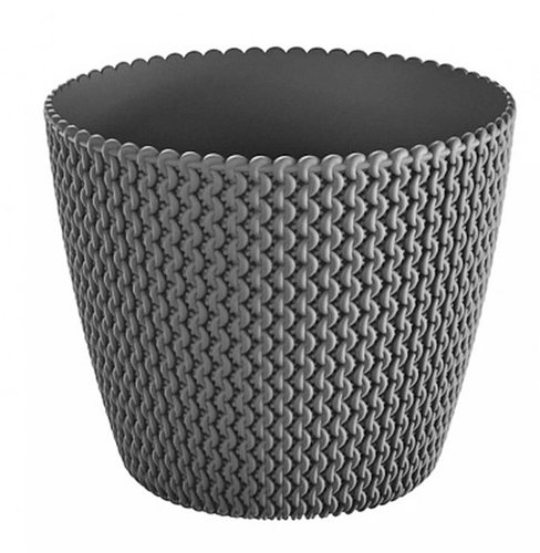 PROSPERPLAST Plastic packaging SPLOFY DSP160, grey, 3 pcs - Decorative Planter - Main image