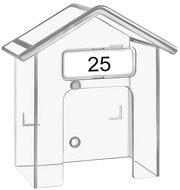Ruhhy 27644 Ochranná stříška na zvonek, voděodolná, transparentní - Bell Accessory