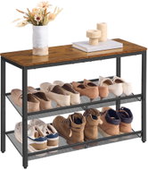 VASAGLE Vintage shoe rack 3 shelves adjustable 28 × 75 × 53 cm - Shoe Rack