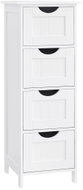 VASAGLE Bathroom cabinet 4 drawers, white 30 × 30 × 82 cm - Bathroom Cabinet