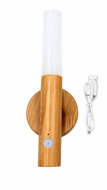 Leventi LED noční světlo se senzorem pohybu – magnetické, bezdrátové, dobíjecí (USB), dřevěný design - Night Light