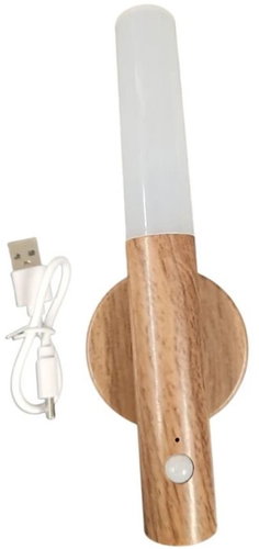 Leventi LED night light with motion sensor - magnetic, wireless, rechargeable (USB), dark brown - Night Light - Main image