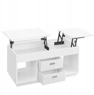 Vasagle Uma Konferenční stolek s výsuvnou deskou 100 cm bílý - Coffee Table