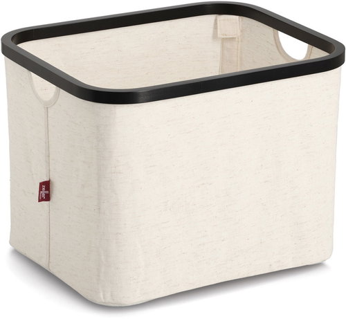 ZELLER Úložný koš krémový polyester, bambus 40,5 × 33 × 30 cm - Storage Basket - Main image