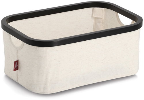 ZELLER Úložný koš krémový polyester, bambus 38 × 26 × 16 cm - Storage Basket - Main image