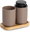 Brown, plastic, bamboo, 16,5 × 9 × 13,5 cm