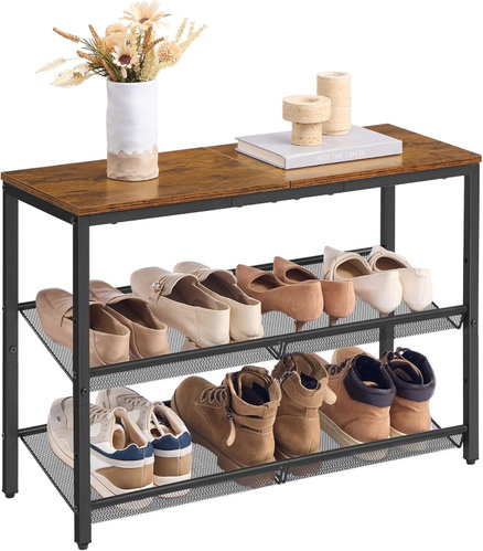 Songmics and Vasagle Melas 53 cm, black-brown - Shoe Rack - Main image