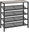 Shoe rack Melas 81 cm, black-grey