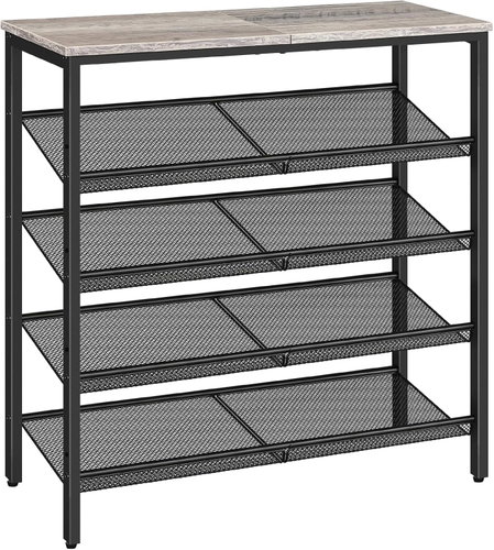 Songmics and Vasagle Shoe rack Melas 81 cm, black-grey - Shoe Rack - Main image