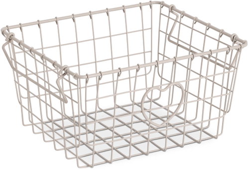 ZELLER Metal storage basket, stackable, 27 × 24.5 × 15 cm - Storage Basket - Main image